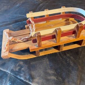 Boyd’s Bears wooden peppermint mountain display sled